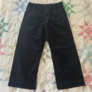 Quince Black Corduroy Cropped Trousers